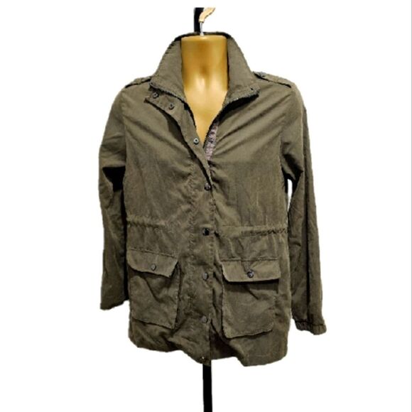 Hiking Outdoor Jacket Womens Sm Army Drab Green Cargo Utility Gorpcore Camping - Picture 1 of 7